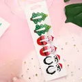 Weihnachts-Haarspangen-Set für Mädchen mit Weihnachtsmann-, Pinguin- und Baum-Motiven - D005 Kleiner Weihnachtsbaum