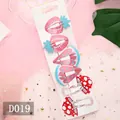 6-teiliges Set süßer Obst-Haarspangen mit Erdbeere, Wassermelone und bunten Pilzen für Kinder - D019 Rosa Erdbeere Wassermelone