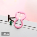 Cute pink cherry hair clip for girls with a glossy drip oil finish and metallic BB clasp - Pink Cherry
