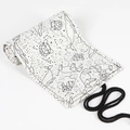 Estuche de lona enrollable con estampados geométricos de animales y cordón negro - 12 Agujeros / Zodiaco