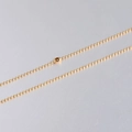 Collar de cadena de bolas dorada de acero inoxidable de 1,5 mm con cierre de cristal - 50CM Dorado