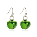 Christmas jewelry set variant featuring cute green bell-shaped drop earrings for women - Green Earrings (0183)
