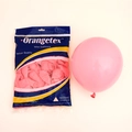 Pink matte latex balloons in 10-inch size for wedding and birthday party decorations - Pink