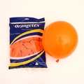 Orange 10-inch matte latex balloons for wedding and party decorations with helium quality - Orange