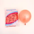 Thickened orange matte latex balloons set including uninflated pack and sample - Rose Gold