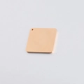 Colgante cuadrado de acero inoxidable oro rosa con acabado espejo para joyería DIY - 1.5mm de Espesor (MP529) / Oro rosa