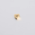 Colgante de corazón en acero inoxidable dorado con grabado 'I love you' para joyería DIY - Dorado