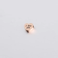 Cuenta de corazón oro rosa con grabado I love you para joyas de acero inoxidable - Oro rosa