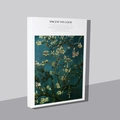 Artistic sketchbook variant featuring Van Gogh Almond Blossoms cover design with thick frame - Van Gogh Oil Painting - Almond Blossoms