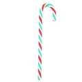 Christmas candy cane hanging ornament with classic red, green and white spiral pattern - Bulk Packaging / 15CM / Red Green White