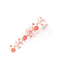 White Christmas grosgrain ribbon featuring red Santa Claus, candy canes and HO HO HO text - 2.5cm White Red Santa Claus Ribbon (1 Yard)