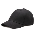 Klassische schwarze Baseballkappe für Damen und Herren mit kurzem Schirm und 6-Panel-Design - Einheitsgröße / Schwarz