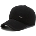 Berretto da baseball invernale nero da uomo con logo Fashion in metallo argento - Regolabile / Nero