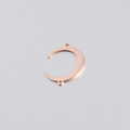 Detalle del conector de luna en oro rosa con dos agujeros para creación de joyas - Oro rosa