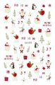 Luminous Christmas nail stickers SN-059 with Santa Claus, Reindeer and snowman patterns - SN-059