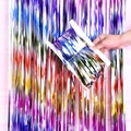 Kleurrijk verloop folie franje gordijn voor verjaardagsfeestjes en evenement decoraties - Regenboog Ombre Stijl