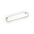Close-up of polished stainless steel rectangular pendant with dual holes for DIY jewelry - 8*32MM Double Hole / Steel