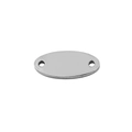 Polished silver stainless steel oval pendant with double holes for DIY jewelry - 6*14MM Double Hole Oval / Steel