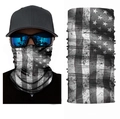 Outdoor multifunctional seamless headwear with vintage distressed American flag pattern - S24 Black White Worn US Flag