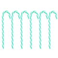 Set of 6 green and white acrylic candy cane ornaments for Christmas tree decoration - 6 Pieces / Pack / 15CM / Green/White