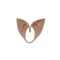Cosplay pointed fairy ears in light skin tone made of soft latex for costume party - Dark Skin Tone - OPP Bag - Short Style
