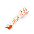 White Christmas grosgrain ribbon featuring Santa Claus, reindeer, and snowflakes patterns - 2.5cm White Reindeer Santa Claus Ribbon (1 Yard)