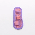 Purple cotton anti-slip yoga socks with orange square grip dots for adult floor activities - Medium Purple