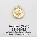 Golden bee charm pendant in 14x16mm size for handmade jewelry and necklaces - 14*16mm / Bee (MYP17151)