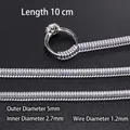 Transparenter Spiral-Ringverkleinerer mit Maßen: 10cm Länge und 5mm Außendurchmesser - Dick Rund [4 Stück/Packung]