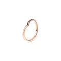Anello minimalista a forma di V in acciaio inossidabile oro rosa con finitura - US 7 / Oro rosa