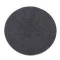 Detailed top view of a dark grey knitted wool beret showing fine textured knit fabric - M (56-58cm) / Dark Gray