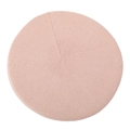 Detailed top view of the light pink knitted wool beret showing fine woven texture and shape - M (56-58cm) / Beige