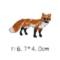 Orange and white fox embroidered patch in 6.7x4.0cm size for clothing decoration - F-Fox (6.7 * 4.0cm)