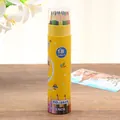 18-color set of sharpened colored pencils in a yellow cylindrical container for drawing - 18 Colors