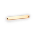 Polished rose gold stainless steel rectangle bar connector with holes for DIY jewelry - 6*40MM Rounded Double Hole / Rose Gold