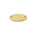 Oval gold stainless steel jewelry connector tag with dual holes for DIY bracelets - 6*14MM Double Hole Oval / Rose Gold
