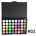Palette de 30 ombres à paupières #02 avec nuances mates et irisées en boîtier noir - #02 (Couleurs Vives)