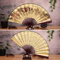 Traditional Chinese folding fan with Jiangnan water town ink painting and calligraphy - 10-Inch Jiangnan Water Village