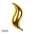 24-inch gold S-shaped foil balloon with metallic finish for festive party decor - 24 Inch / Gold