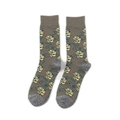 Macro shot of cotton crew socks with pixelated money prints and ribbed cuffs - Pixelated Money Pattern Style (A360)
