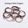 Antique copper lever back earring hooks for DIY jewelry making handmade accessories - Antique Red Copper