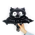 Mini 16-inch black bat foil balloon for Halloween party decorations with scary smile - Mini Bat
