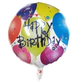 Round 18 inch colorful aluminum foil Happy Birthday balloon for party scene decor - 18 Inch K (Colorful Balloon Print)