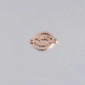 Colgante de labios oro rosa para joyería DIY sobre superficie de metal cepillado - Estilo de Labios Huecos / Oro rosa