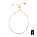 Dettaglio del bracciale a stella marina dorato regolabile con zirconi e chiusura a scorrimento - Stile A-Cerchio Dorato Halo