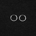 Orecchini a cerchio in argento minimalisti per uomo e donna con finitura lucida - Taglia 12/Diametro 12mm / Argento