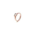 Eleganter herzring aus Roségold mit einem minimalistischen Band und einem Zirkon - US 6 / Roségold