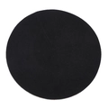 Top-down view of black wool beret showcasing refined felt texture on white background - M (56-58cm) / Black