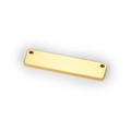Polished gold rectangular stainless steel connector with dual holes for DIY jewelry - 8*32MM Double Hole / Gold