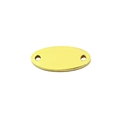 Polished gold oval stainless steel connector charm for DIY jewelry making and bracelets - 6*14MM Double Hole Oval / Gold